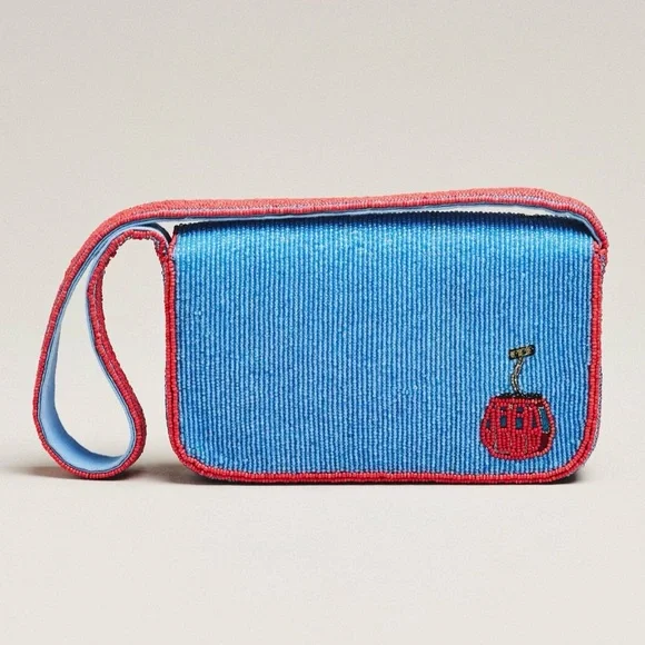 Anthropologie Fiona Beaded Bag Winter Edition— Ski Lift - Picture 2 of 7
